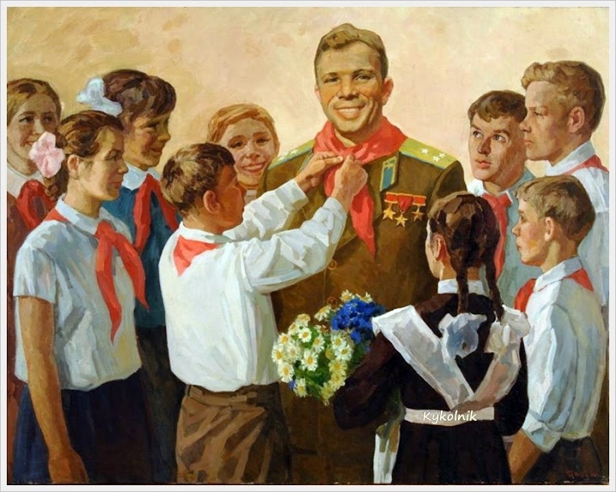 Дарьин Геннадий Александрович Россия 1922 2012 Гагарин в гостях у пионеров 1965