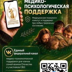 Единый федеральный медико-психологический чат поддержки КСВО...